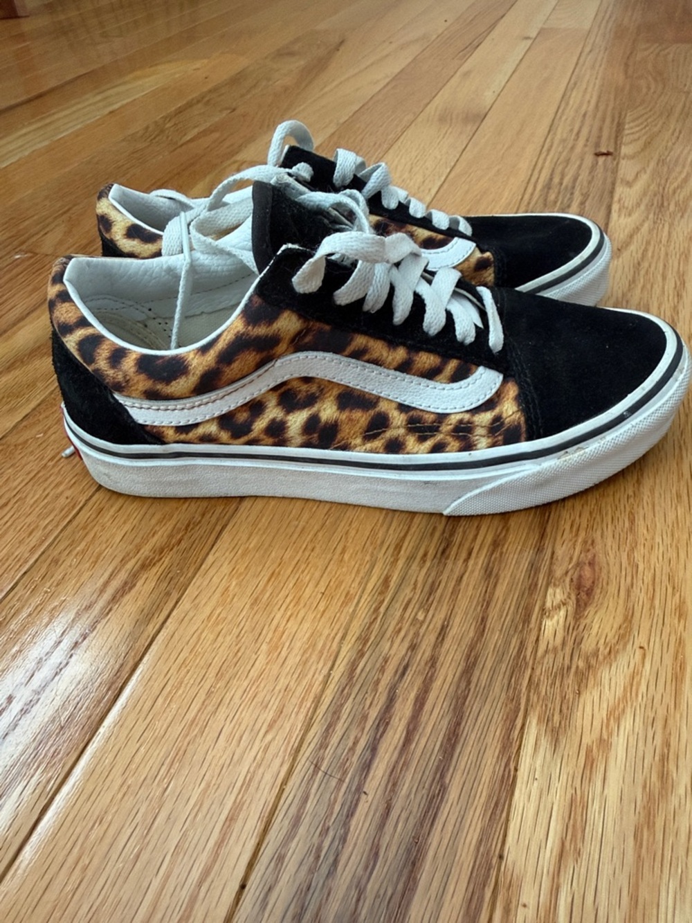 Vans Leopard-Print Old Skool Sneakers - Black/Leopard